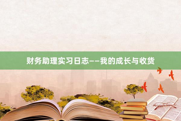 财务助理实习日志——我的成长与收货