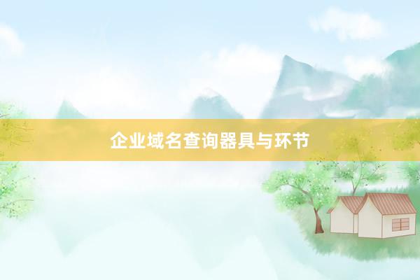 企业域名查询器具与环节