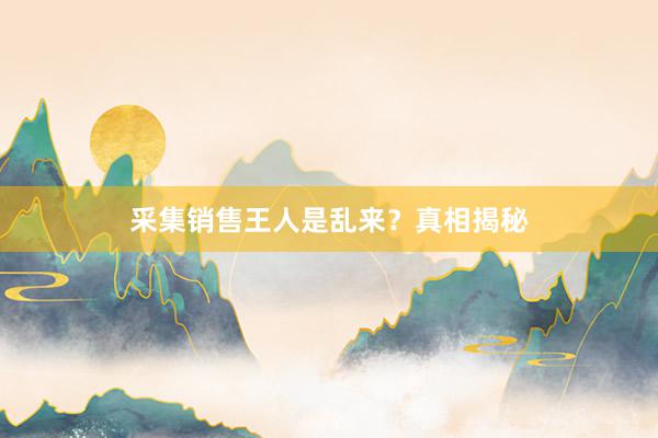 采集销售王人是乱来？真相揭秘