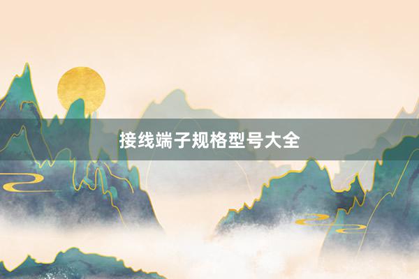 接线端子规格型号大全