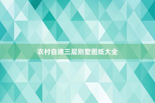 农村自建三层别墅图纸大全